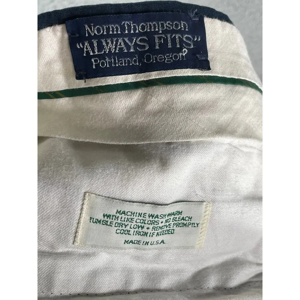 VTG Norm Thompson Golf Pants Mens 34x30 Blue Embroidered Always Fits Portland OR